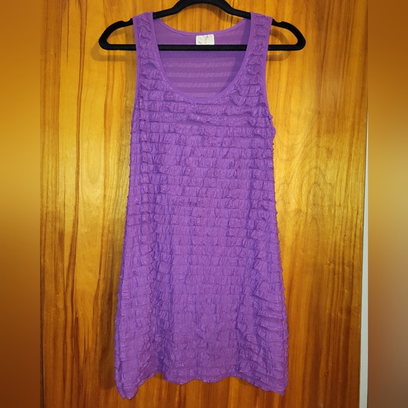 Free People Purple Ruffle Dress - Picture 1 of 4